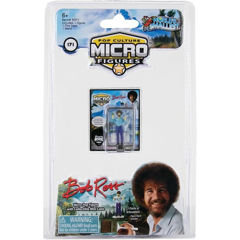 World's Smallest Bob Ross Pop Culture Micro Figure